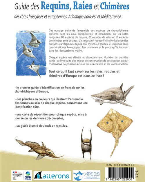 Guide Requins, Raies et Chimères (côtes françaises et européennes) – M. Lapinski, C. Girard, C. Houard